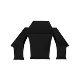 thumbnail of TexDeko Stretch Hussen für Bierzeltgarnitur 220 x 70cm Blickdicht Biertischhusse 3TLG Set (Schwarz)