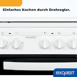 thumbnail of Exquisit Elektro-Standherd EH9-3-090 weiss | Energieeffizienzklasse A | 48 l Garraum | Massekochfeld | Elektro-Standherd 50 cm