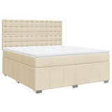 thumbnail of vidaXL Boxspringbett mit Matratze Creme 180x200 cm Stoff