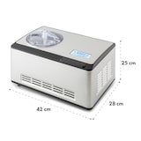 thumbnail of Dolce Bacio Eiscremebereiter Kompressor 2l LCD-Display Touch EdelstahlSilber