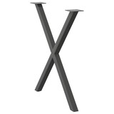 thumbnail of vidaXL Esstischbeine X-Form 2 Stk. Anthrazit 80x(72-73) cm Stahl