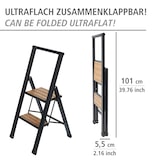 thumbnail of WENKO Alu-Design Klapptrittleiter 2-stufig Schwarz