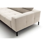 thumbnail of KAWOLA Sofá OHIO Sofá esquinero pana fina blanco con extensión de asiento motorizada Recamiere izquierda