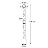 thumbnail of Rankhilfe Classic Rankgitter aus Metall 135 cm Kletterhilfe Bodenstecker Stecker