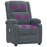 thumbnail of vidaXL Massagesessel Dunkelgrau Samt