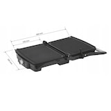 thumbnail of MPM MGR-09M Plancha Grill de Asar Doble, Contact Grill, Altura Adaptable, Abertura 180º, Placas Antiadherentes, Regulador Temperatura 0 a 270°C,2000W