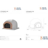 thumbnail of MF - Horno de Leña Exterior de Obra Modelo STROMBOLI (Blanco - 80 x 80 x 72 cm) – Aislado con Corcho y 3 Mantas Cerámicas