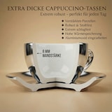 thumbnail of Muvell 6er Cappuccino / Kaffee-Set "Bari" inkl. Tasse 200ml + Untertasse 16cm, chrome