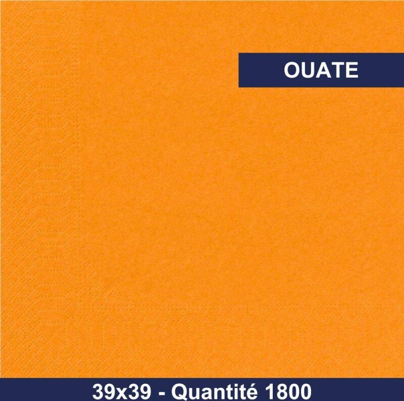 Serviette de table ouate - 39x39 - Orange - x1800 - CGMP | METRO