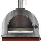 thumbnail of Set da cucina da esterno Oviala a 3 pezzi con forno per pizza in acciaio, 207 x 248 x 66 cm, finitura mattone