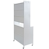 thumbnail of Küchenschrank HWC-O53, Küchenregal Schrank Arbeitsplatte Schrankfächer rollbar Metall 175x80x42cm ~ weiß