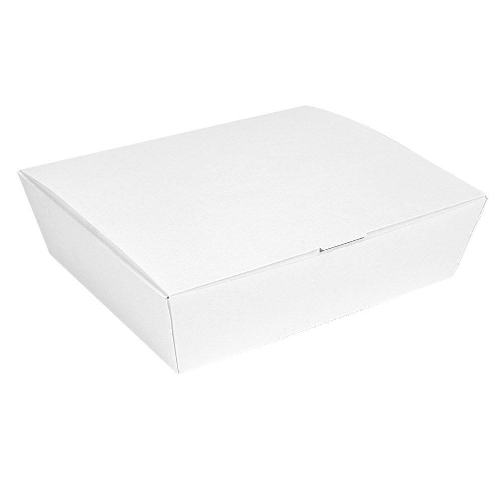 Cajas "Lunch Box" Tapa 'Thepack' 230 G/M2 21X18X5,5 Cm Blanco Cartón Ondulado Nano-Micro (300 Unidades)