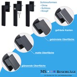 thumbnail of Fensterolive pulverbeschichtet Schwarz Fenstergriff Aluminiumgriff 45° Rasterung