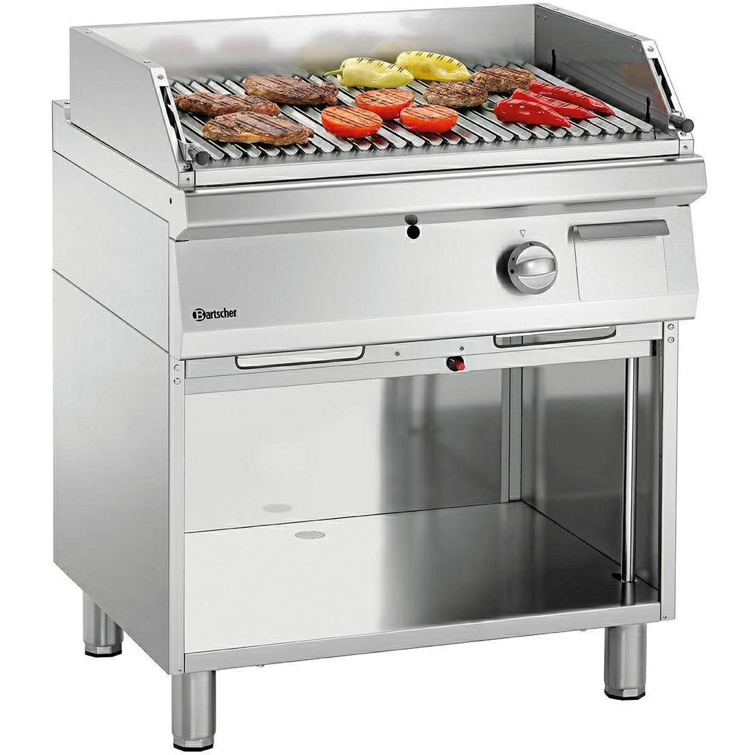 Lavasteengrill | RVS | Gas | 18kW | V Rooster | 800x700x850(h)mm