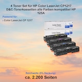 thumbnail of 4 Toner Set für HP Color LaserJet CP1217 D&C-Tonerkassetten alle Farben kompatibel HP 125A
