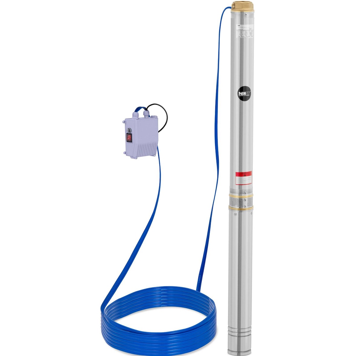 hillvert - Dompelpomp - 95 mm / 3.75'' - 10 800 l/u - 2200 W - 50 m kabel / 96 m opvoerhoogte - RVS