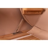 thumbnail of Strandkorb Komplettset: Ammersee Grande XL Teak Bullauge - PE grau - Modell 540