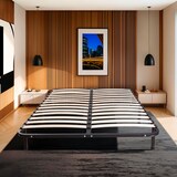 thumbnail of Sommier à lattes en métal  2 places  Coloris Noir  Livré en kit  180x200 cm SOMKIT OLYMPE LITERIE