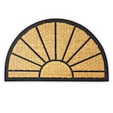 thumbnail of Relaxdays Fußmatte Kokos halbrund, B x T: 75 x 45 cm, rutschfeste PVC-Unterlage, Schmutzfangmatte, Kokosfaser, braun