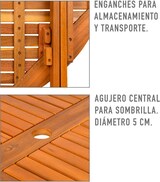 thumbnail of Mesa jardín redonda acacia 6 comensales Aktive