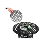 thumbnail of Merax Beistelltisch Outdoor, Aluminium Gartentisch rund Ø55cm, mit integriertem Eiseimer, wetterfest rostfrei, Schwarz