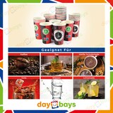 thumbnail of DayBays 50 Stk. Kaffeebecher 12ozSlim/300ml Ø8cm " Coffee To Go Becher " Pappe mit PE-beschichtet