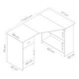 thumbnail of VCM Schreibtisch Linzia Sonoma-Eiche (Sägerau) H. 76 x B. 118 x T. 77 cm