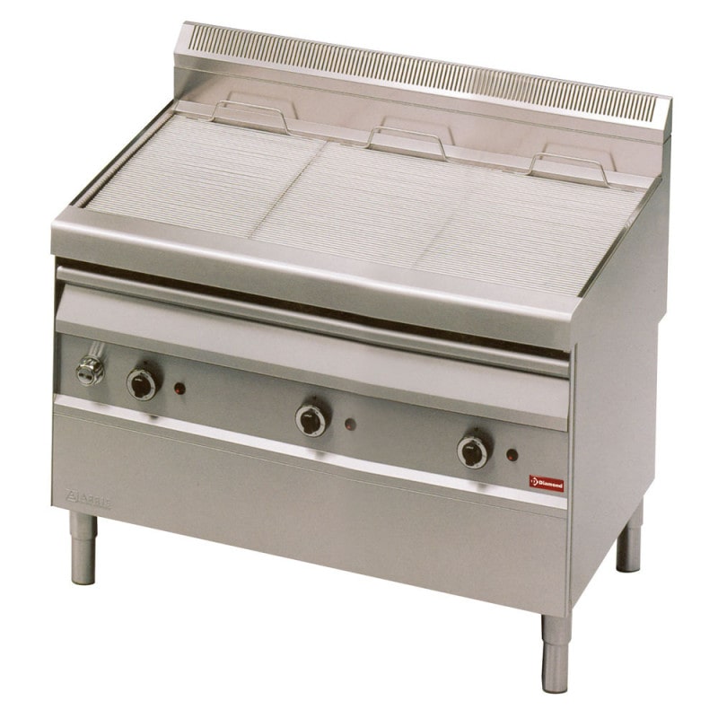 Grill vapeur gaz à grille en -o- sur meuble - Diamond