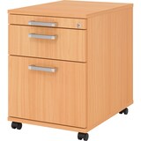 thumbnail of bümö Rollcontainer mit Hängeregistratur, Container abschließbar aus Holz in Buche - Rollwagen für's Büro mit Hängeregister als Schreibtisch