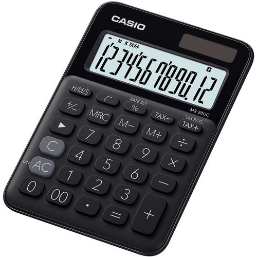 Casio MS-20UC-BK Calculadora de bolso Calculadora simples de secretária Preta