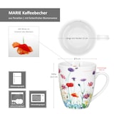 thumbnail of 6er Set Marie Kaffeebecher 320ml Porzellan-Tassen 6 Personen Blumen Tee Kakao