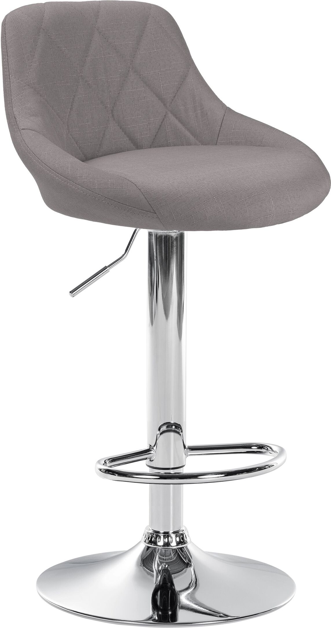 CHEFGASTRO Barhocker CAPE VERDE Stoff Chrom HxBxT 83x46x49cm Stoff Grau Barstuhl