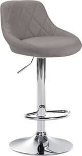 thumbnail of CHEFGASTRO Barhocker CAPE VERDE Stoff Chrom HxBxT 83x46x49cm Stoff Grau Barstuhl