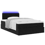 thumbnail of vidaXL Ottoman-Bett mit Matratze & LEDs Schwarz 120x200 cm Samt