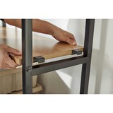 thumbnail of Möbilia Regal-Set | 1 breites Regal, 1 schmales Regal | MDF mit Akazie-Dekor, Gestell Metall | B127,5 x T30 x H210 cm | natur-schwarz | 12020086