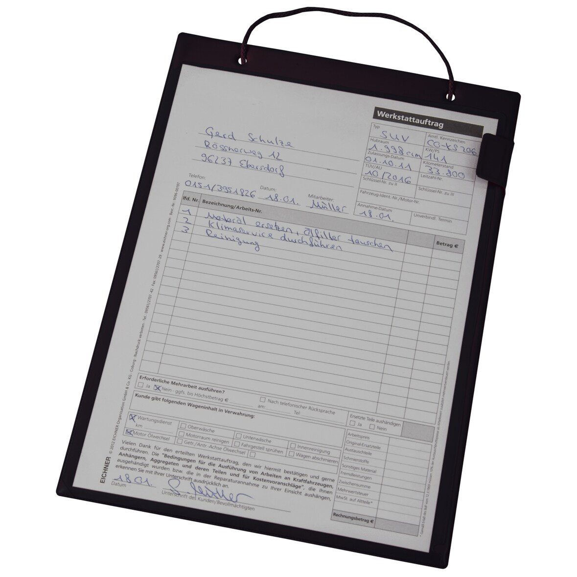 Auftragstasche Basic 9015-00315 A4 schwarz 10 Stück