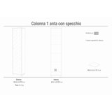 thumbnail of SARMOG COLONNA 1 ANTA SPECCHIO KIT L43 P29 H190 in truciolare nobilitato color cemento