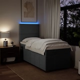 thumbnail of vidaXL Boxspringbett mit Matratze Dunkelgrau 90x190 cm Stoff