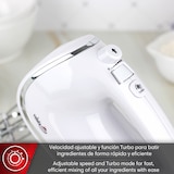 thumbnail of Magefesa Voluta - Batidora Amasadora, 550W, 5 Velocidades, Función Turbo, Bate y Amasa, 2 Juegos de Varillas, Expulsion Automatica, Facil Limpieza