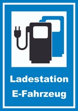 thumbnail of Ladestation Elektrofahrzeuge Schild A4 Rückseite selbstklebend