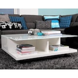 thumbnail of SalesFever salontafel vierkant | twee laden | MDF hout | B 100 x D 100 x H 36 cm | wit