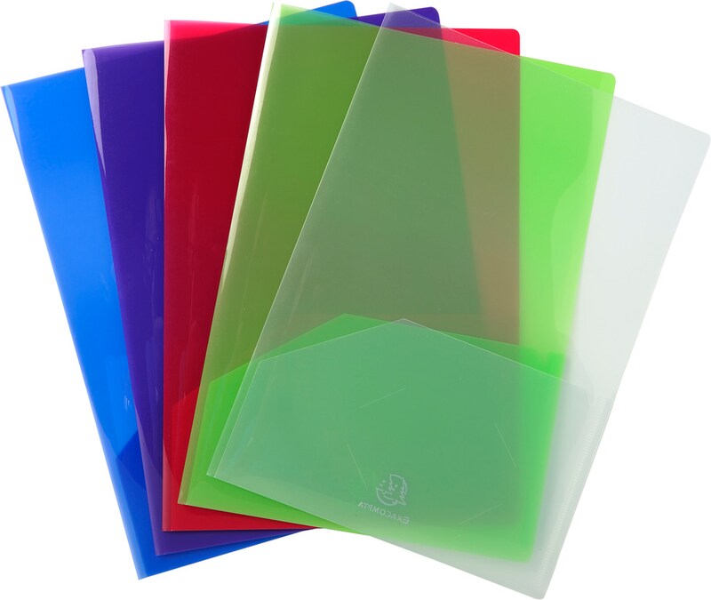 EXACOMPTA Sachet de 10 pochettes-coin double poche polypropylène 20 ...