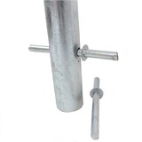 thumbnail of Fahrradanlehnbügel 115 x 99 cm Stahl feuerverzinkt Ø 49 mm grau Einbetonieren Fahrradständer Parker Typ U