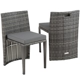 thumbnail of tectake Conjunto de ratán y aluminio Bistró Hamburgo  gris - 404210