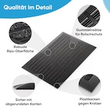 thumbnail of Fußmatte außen 40x60 cm mit schwarzem Aluminium Rand für Innen- und Außenbereich, Aluminium Schuhabstreifer mit Polypropylen-Fasern