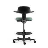 thumbnail of Sedia da lavoro / sedia da banco TOP WORK 40 Seduta in tessuto / schienale in tessuto verde hjh OFFICE