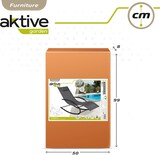 thumbnail of Silla tumbona mecedora de jardín antracita con cojín Aktive