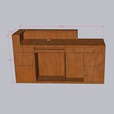 thumbnail of Bartheke, Empfangstresen, Kassentheke, Industrial-Bar mit Metallgitter-Design, Braun 180x60x100cm【BMBW180】