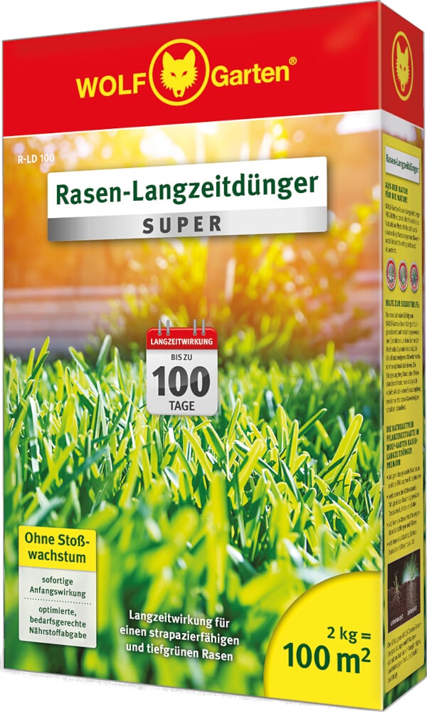 Langdurige meststof voor gazons.