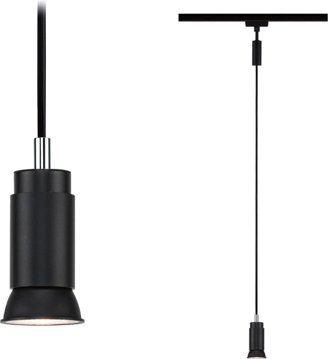 Paulmann URail Pendel Runa GU10  max. 10W  dimmbar 230V Schwarz matt 95624